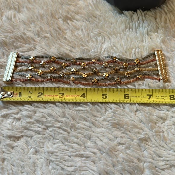 🤗MESH TWISTED BRACELET 4 TONES GOLD COPPER SILVER PEWTER MAGNETIC… - Picture 8 of 16